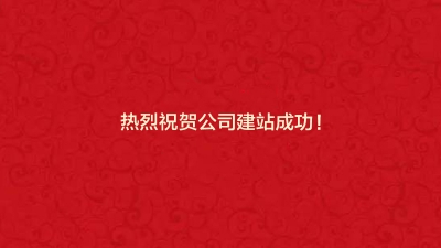 热烈祝贺公司建站成功！